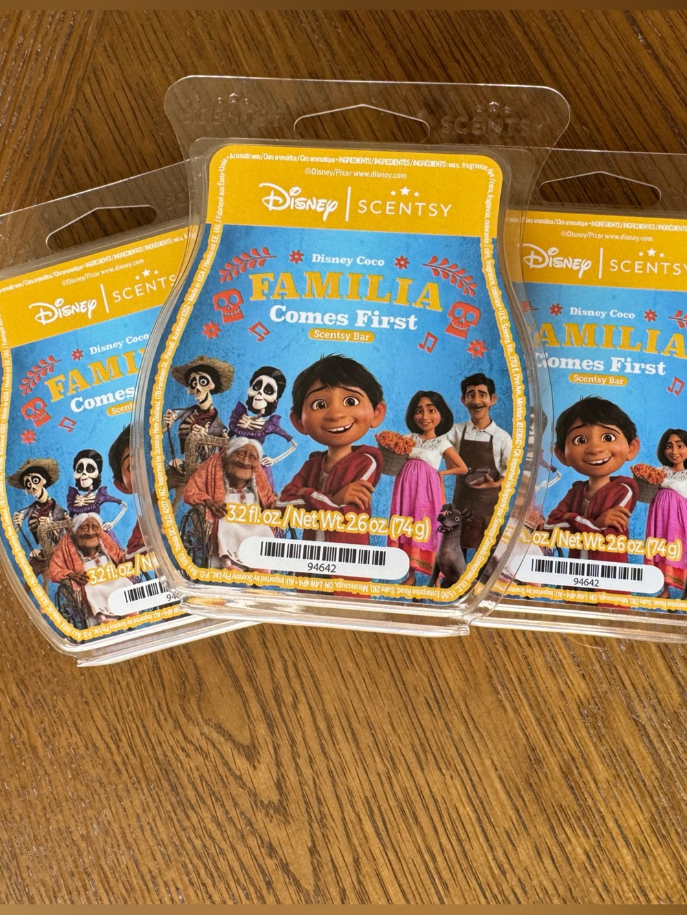 Scentsy 3 Pack - Coco "Familia Comes First" Wax Bars Disney Pixar NWT